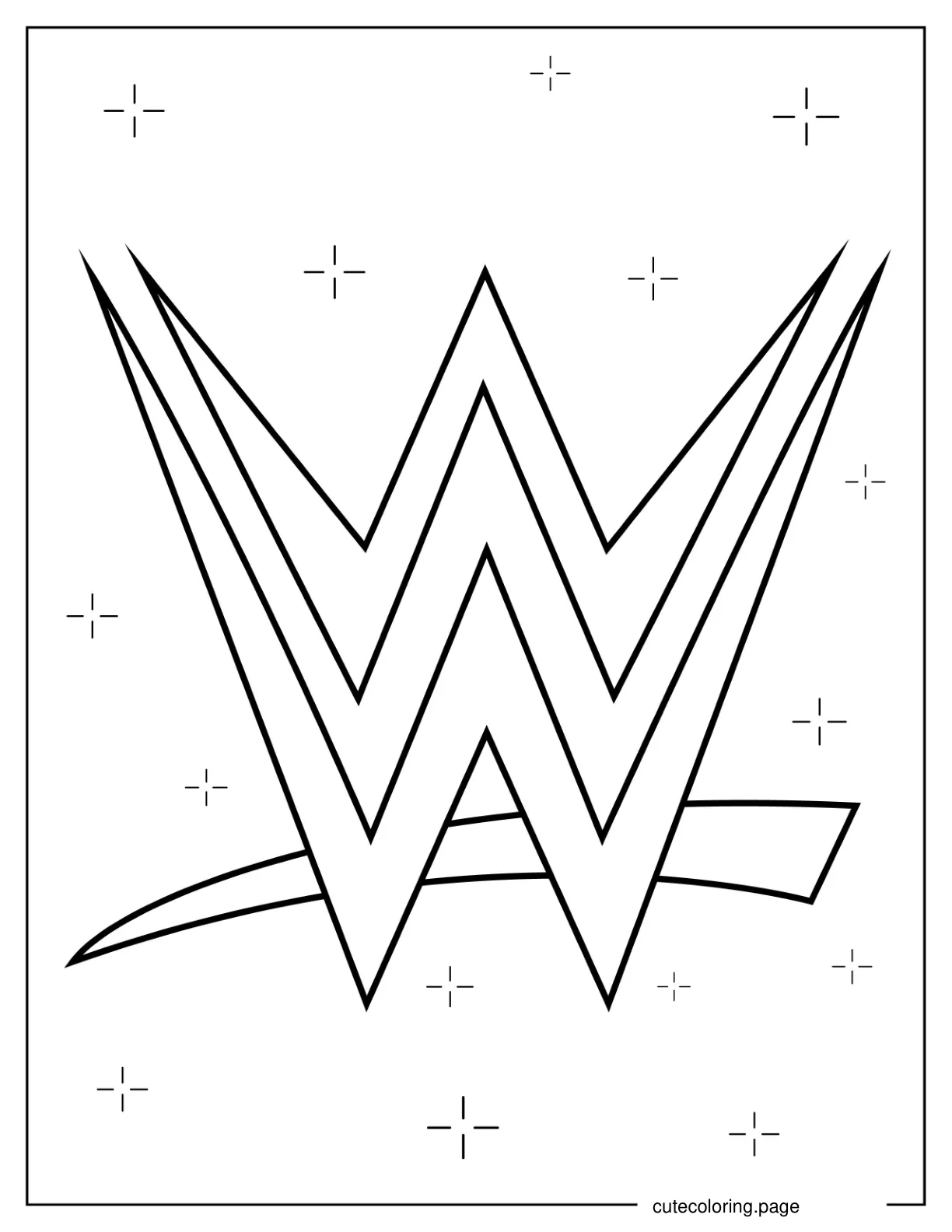 WWE Logo Coloring Page coloring page