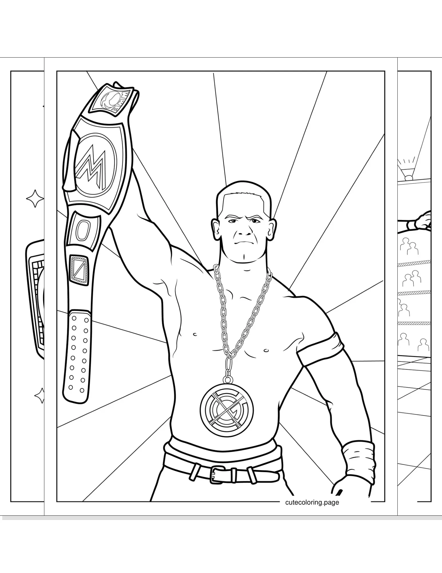 wwe coloring pages coloring page