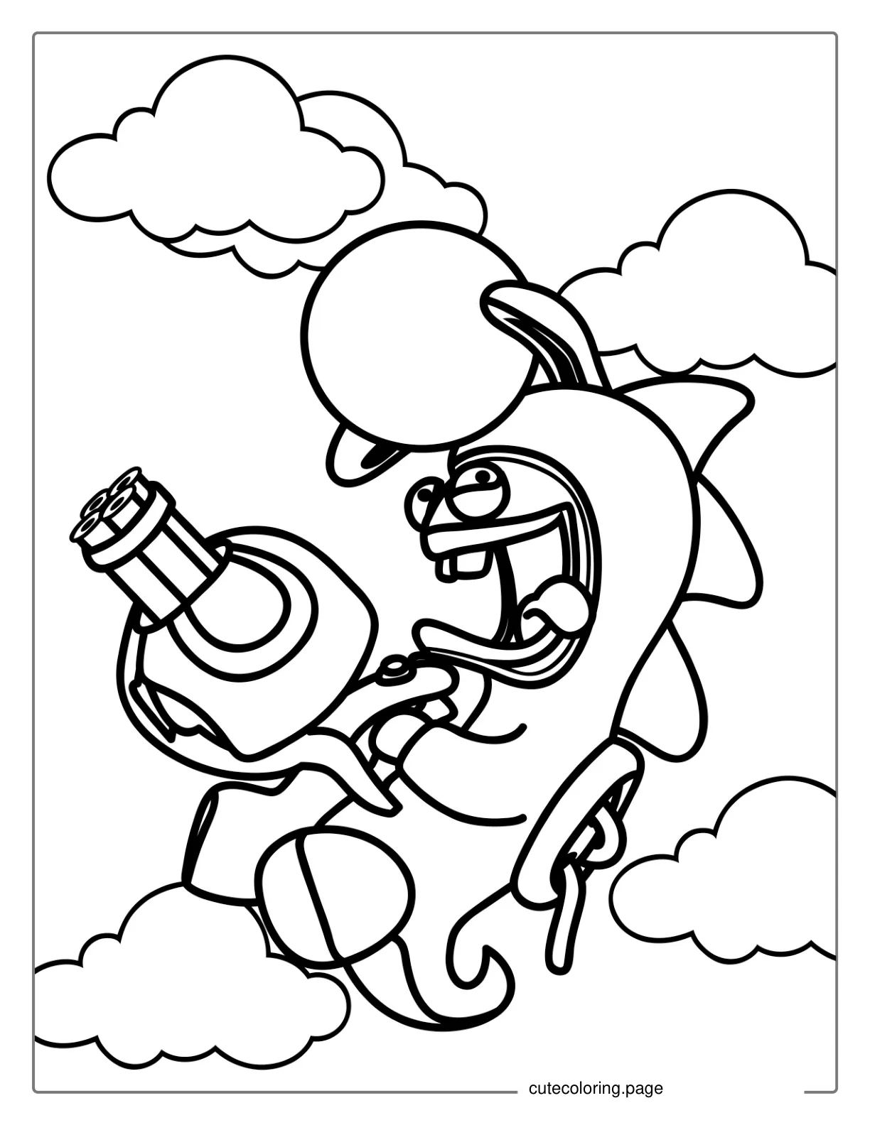 Rabbid Yoshi Coloring Page coloring page