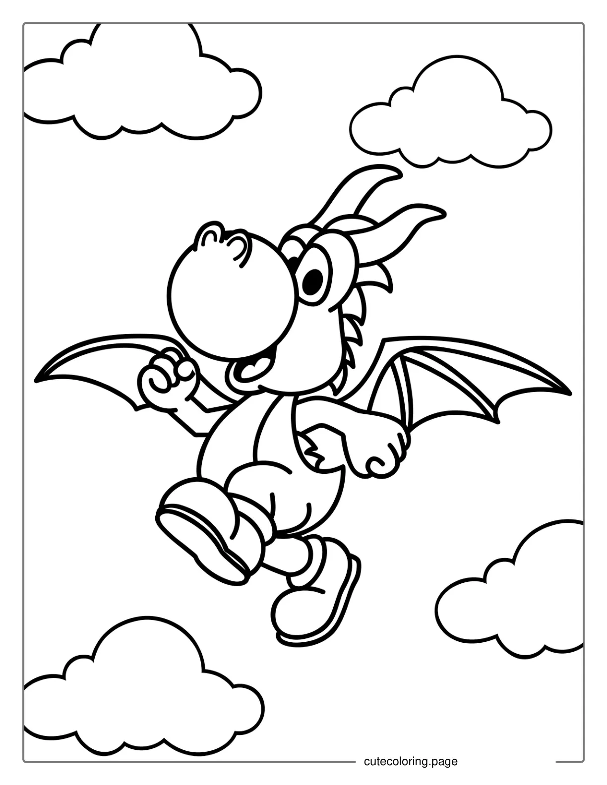 Spyro Themed Yoshi Coloring coloring page