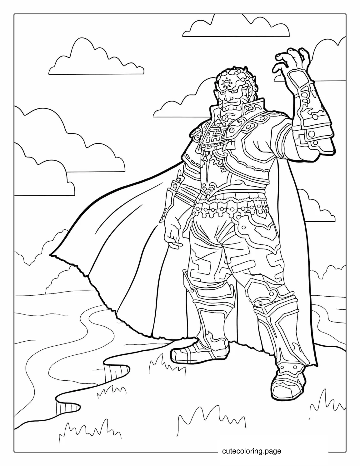 Coloring Page Of Ganon From Zelda coloring page