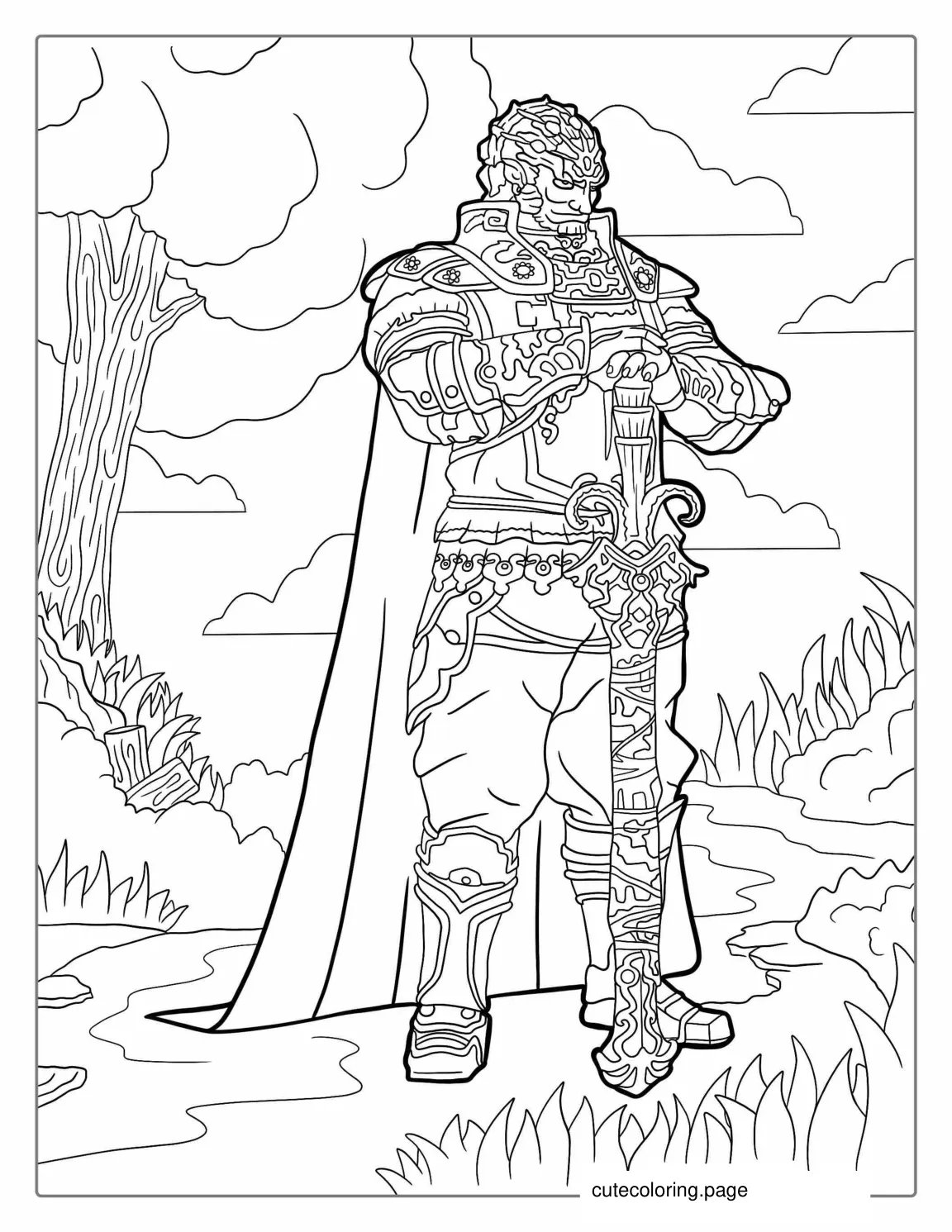 Zelda Ganon Coloring Page coloring page